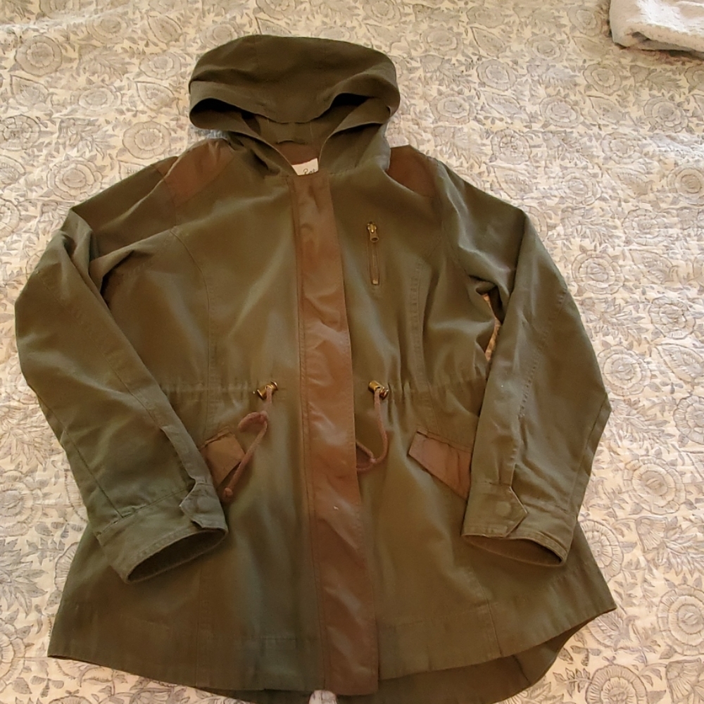 Military utility anorak olive jacket